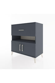 Hyperion Şifonyer Tek Raflı Tek Çekmeceli 2 Kapaklı 88x44x96 Antrasit-Antrasit