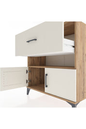 Hyperion Şifonyer Tek Raflı Tek Çekmeceli 2 Kapaklı 88x44x96 Çam-Aytaşı