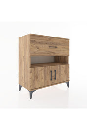 Hyperion Şifonyer Tek Raflı Tek Çekmeceli 2 Kapaklı 88x44x96 Çam-Çam