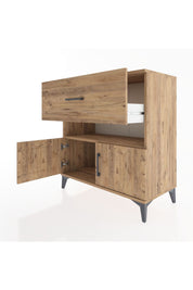 Hyperion Şifonyer Tek Raflı Tek Çekmeceli 2 Kapaklı 88x44x96 Çam-Çam