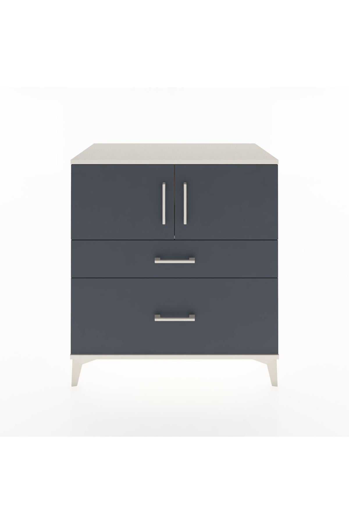 Hyperion Şifonyer 2 Raflı 2 Çekmeceli 2 Kapaklı 88x44x96 Aytaşı-Antrasit