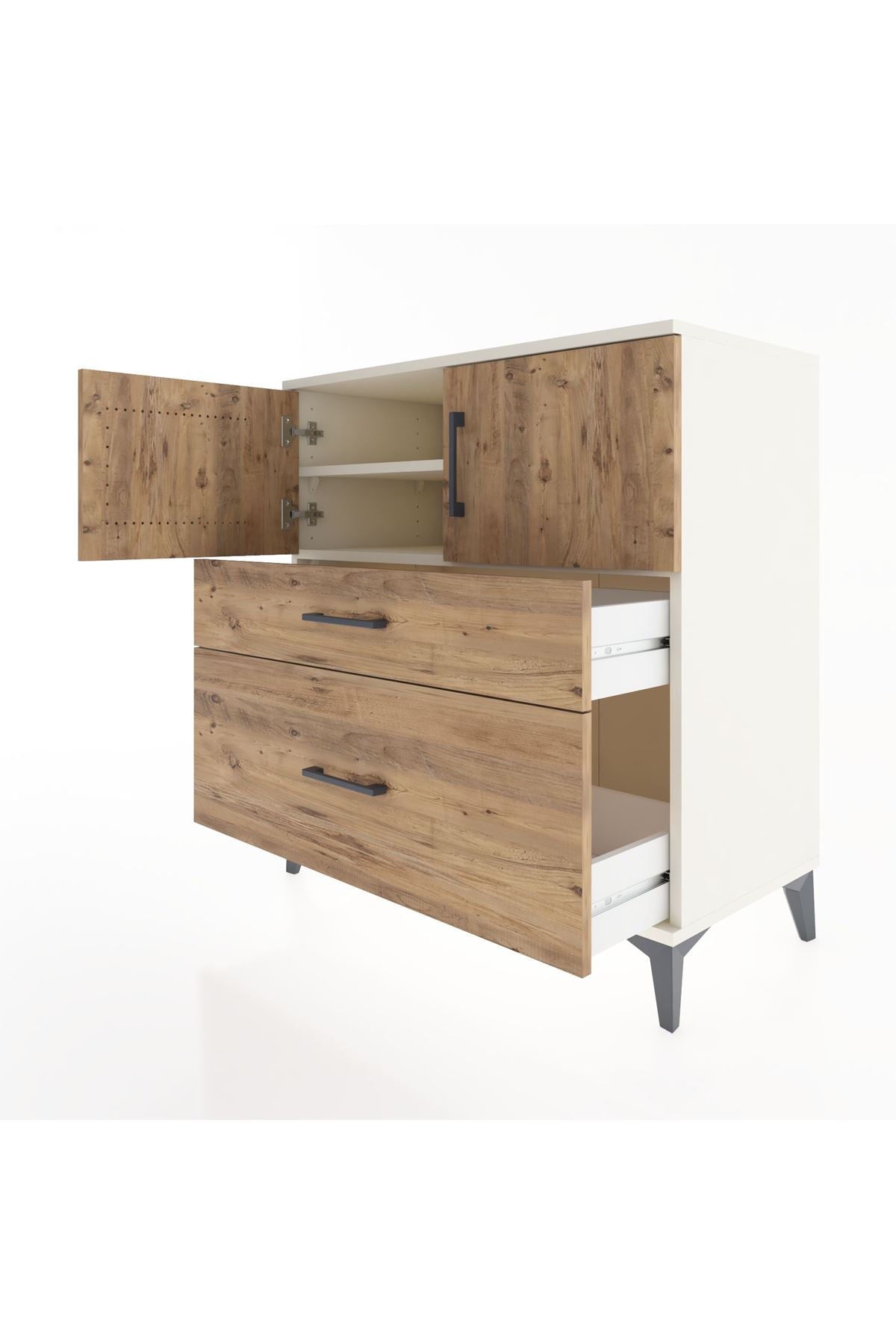 Hyperion Şifonyer 2 Raflı 2 Çekmeceli 2 Kapaklı 88x44x96 Aytaşı-Çam