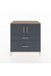 Hyperion Şifonyer 2 Raflı 2 Çekmeceli 2 Kapaklı 88x44x96 Çam-Antrasit