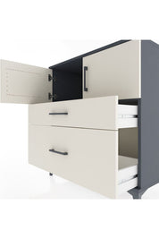 Hyperion Şifonyer Tek Raflı 2 Çekmeceli 2 Kapaklı 88x44x96 Antrasit-Aytaşı
