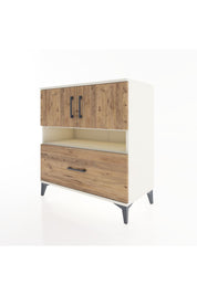 Hyperion Şifonyer 3 Raflı Tek Çekmeceli 2 Kapaklı 88x44x96 Aytaşı-Çam