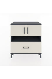 Hyperion Şifonyer 2 Raflı Tek Çekmeceli 2 Kapaklı 88x44x96 Antrasit-Aytaşı