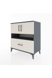 Hyperion Şifonyer 2 Raflı Tek Çekmeceli 2 Kapaklı 88x44x96 Antrasit-Aytaşı