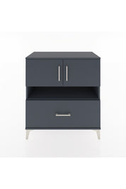 Hyperion Şifonyer 2 Raflı Tek Çekmeceli 2 Kapaklı 88x44x96 Antrasit-Antrasit