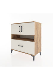 Hyperion Şifonyer 2 Raflı Tek Çekmeceli 2 Kapaklı 88x44x96 Çam-Aytaşı