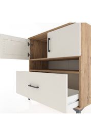 Hyperion Şifonyer 2 Raflı Tek Çekmeceli 2 Kapaklı 88x44x96 Çam-Aytaşı