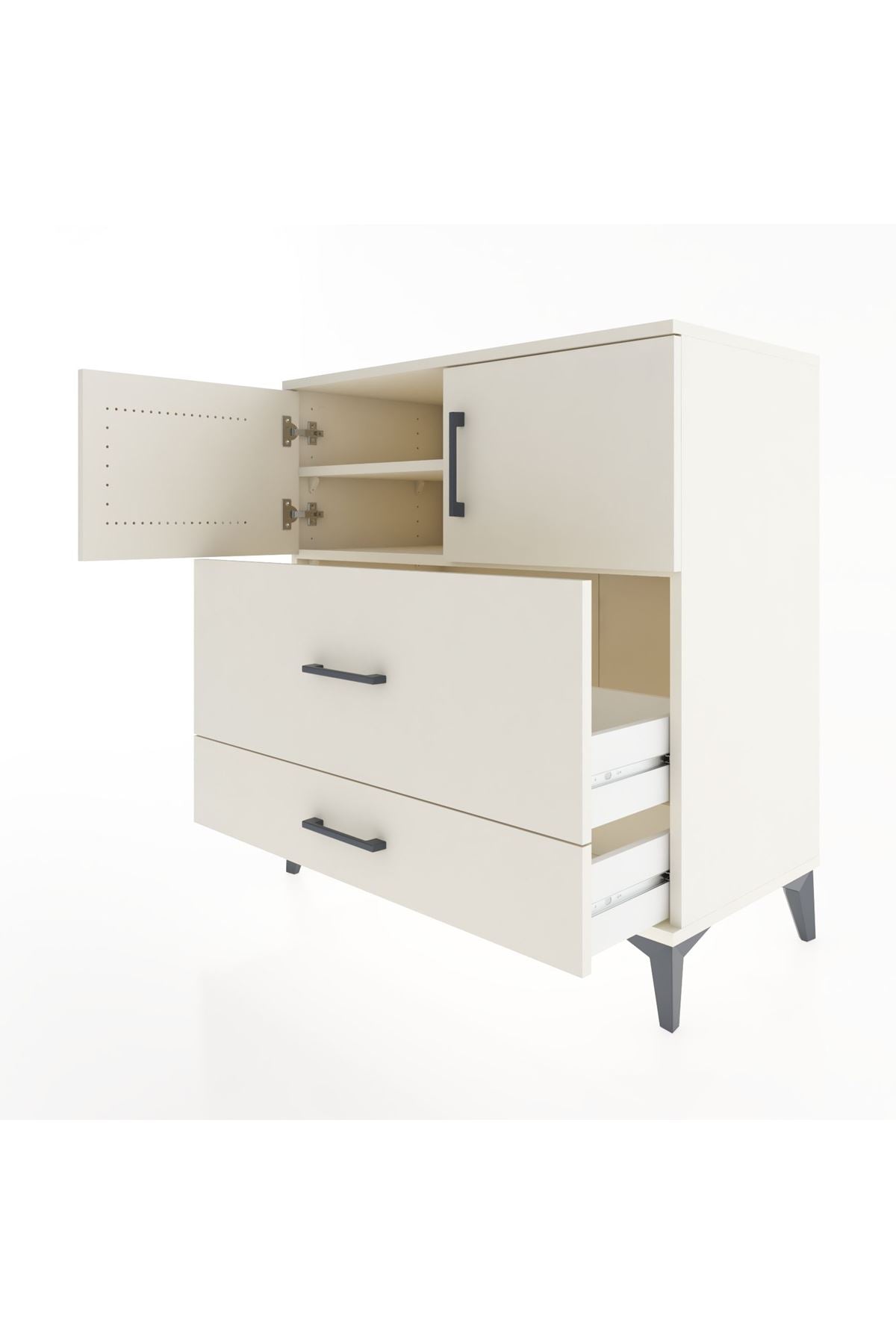 Hyperion Şifonyer 2 Raflı 2 Çekmeceli 2 Kapaklı 88x44x96 Aytaşı-Aytaşı