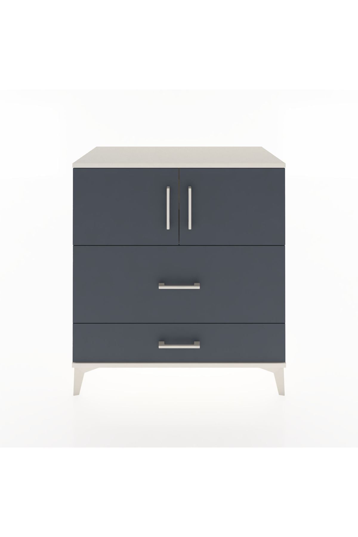 Hyperion Şifonyer 2 Raflı 2 Çekmeceli 2 Kapaklı 88x44x96 Aytaşı-Antrasit