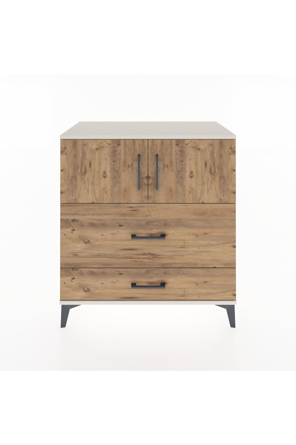 Hyperion Şifonyer 2 Raflı 2 Çekmeceli 2 Kapaklı 88x44x96 Aytaşı-Çam