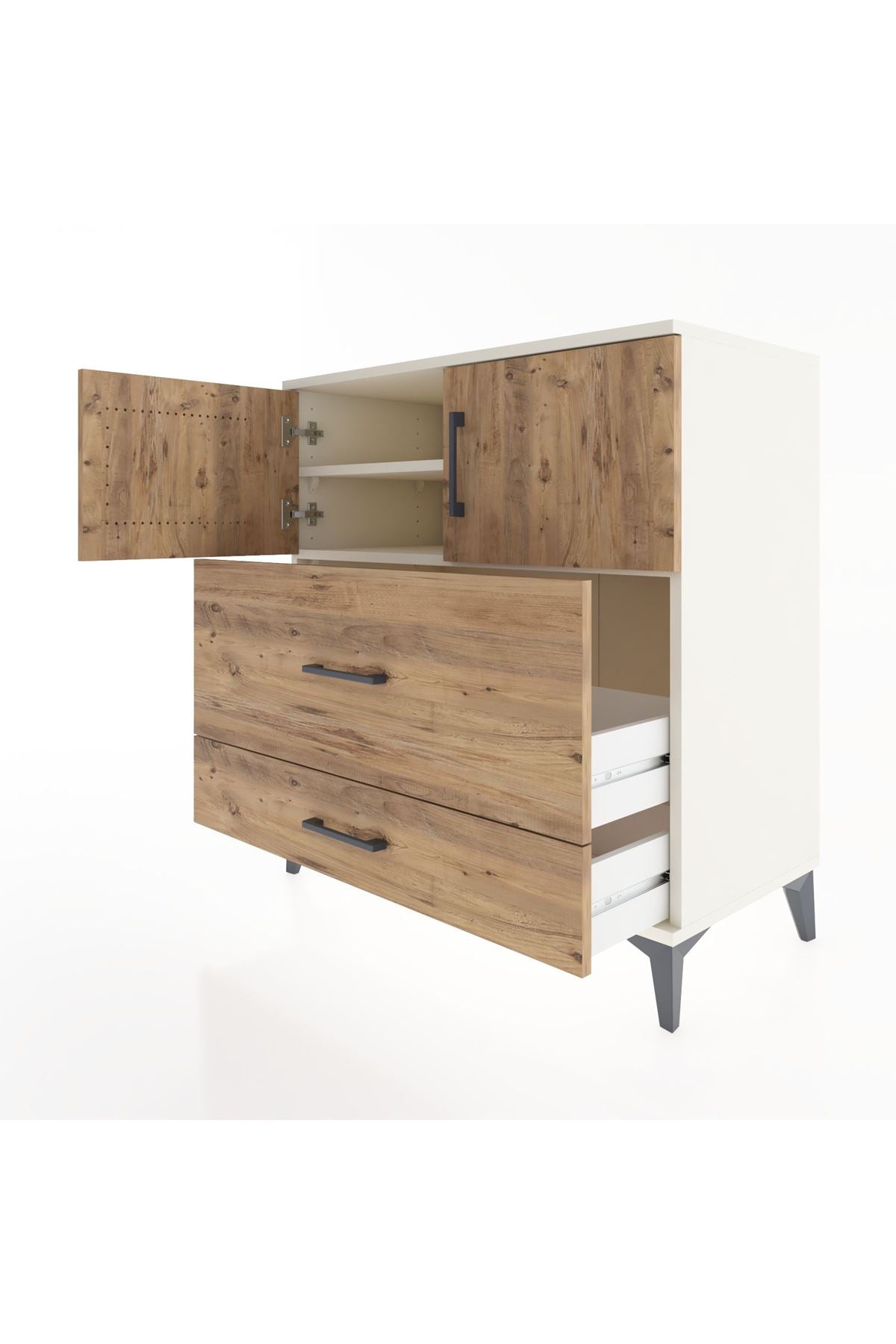 Hyperion Şifonyer 2 Raflı 2 Çekmeceli 2 Kapaklı 88x44x96 Aytaşı-Çam