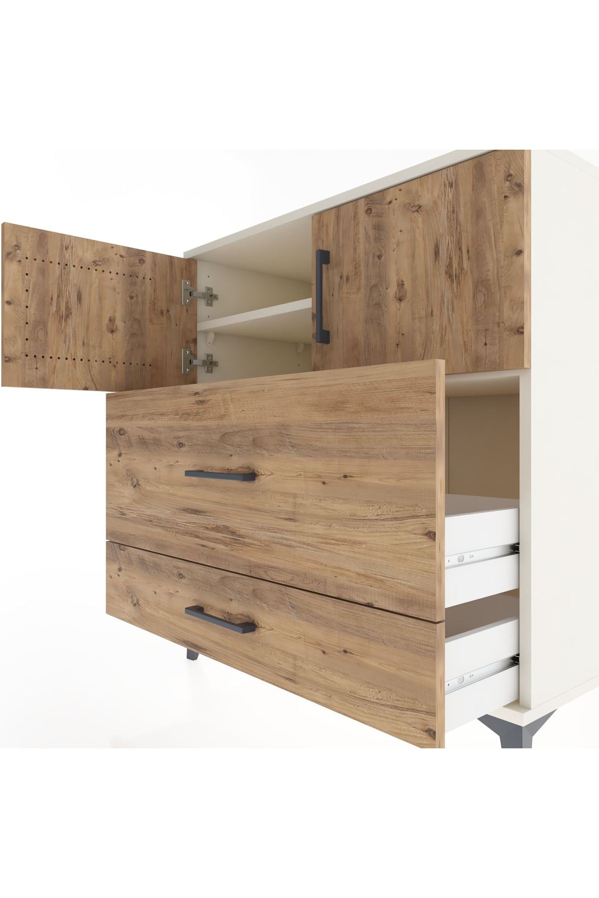 Hyperion Şifonyer 2 Raflı 2 Çekmeceli 2 Kapaklı 88x44x96 Aytaşı-Çam