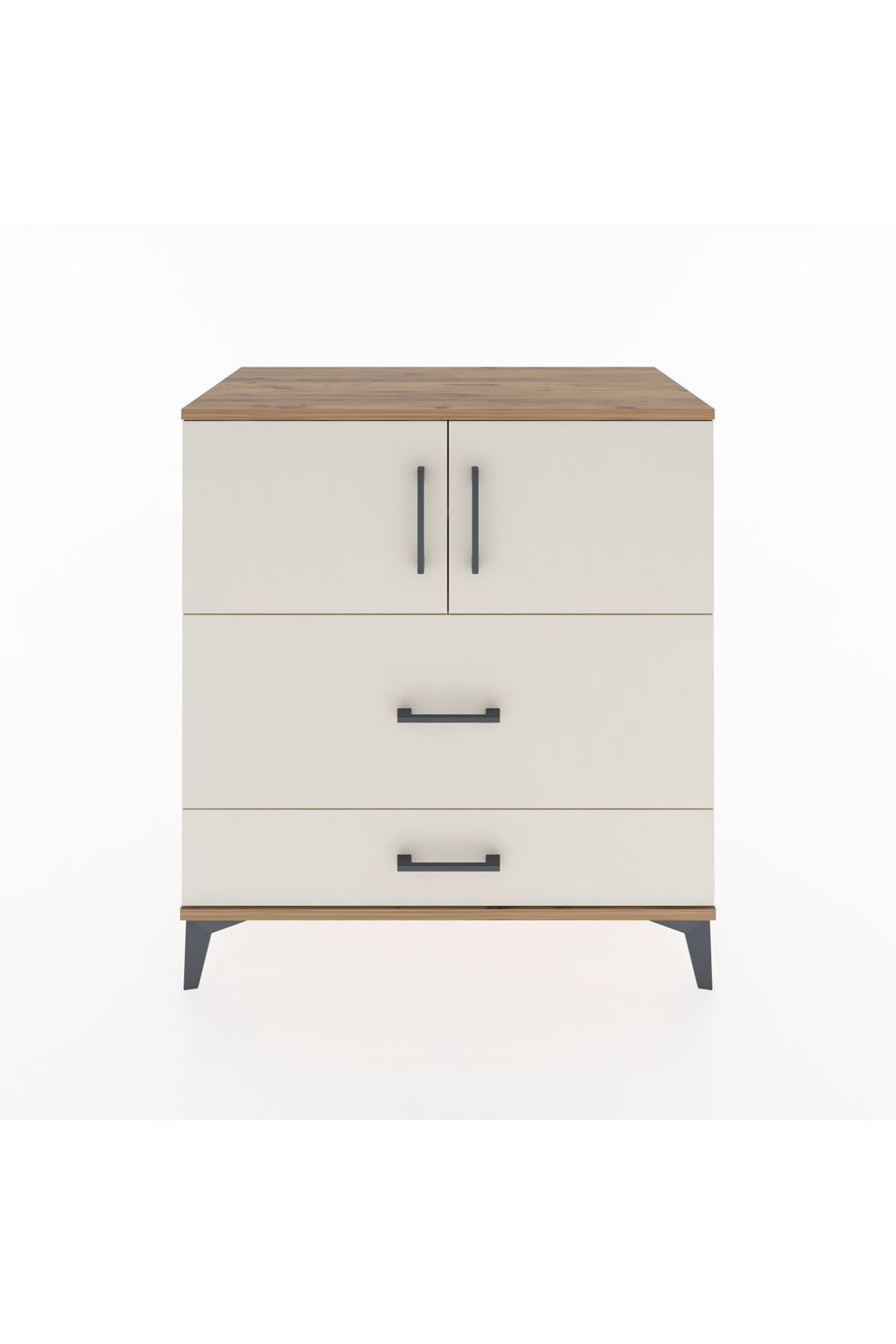 Hyperion Şifonyer 2 Raflı 2 Çekmeceli 2 Kapaklı 88x44x96 Çam-Aytaşı