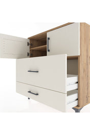 Hyperion Şifonyer 2 Raflı 2 Çekmeceli 2 Kapaklı 88x44x96 Çam-Aytaşı