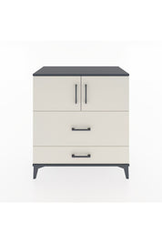 Hyperion Şifonyer Tek Raflı 2 Çekmeceli 2 Kapaklı 88x44x96 Antrasit-Aytaşı