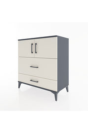 Hyperion Şifonyer Tek Raflı 2 Çekmeceli 2 Kapaklı 88x44x96 Antrasit-Aytaşı