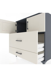 Hyperion Şifonyer Tek Raflı 2 Çekmeceli 2 Kapaklı 88x44x96 Antrasit-Aytaşı