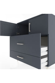 Hyperion Şifonyer Tek Raflı 2 Çekmeceli 2 Kapaklı 88x44x96 Antrasit-Antrasit