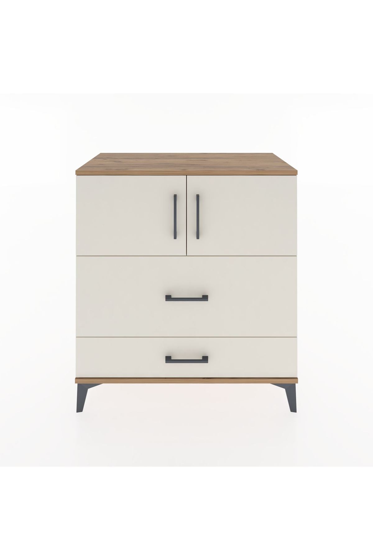 Hyperion Şifonyer Tek Raflı 2 Çekmeceli 2 Kapaklı 88x44x96 Çam-Aytaşı