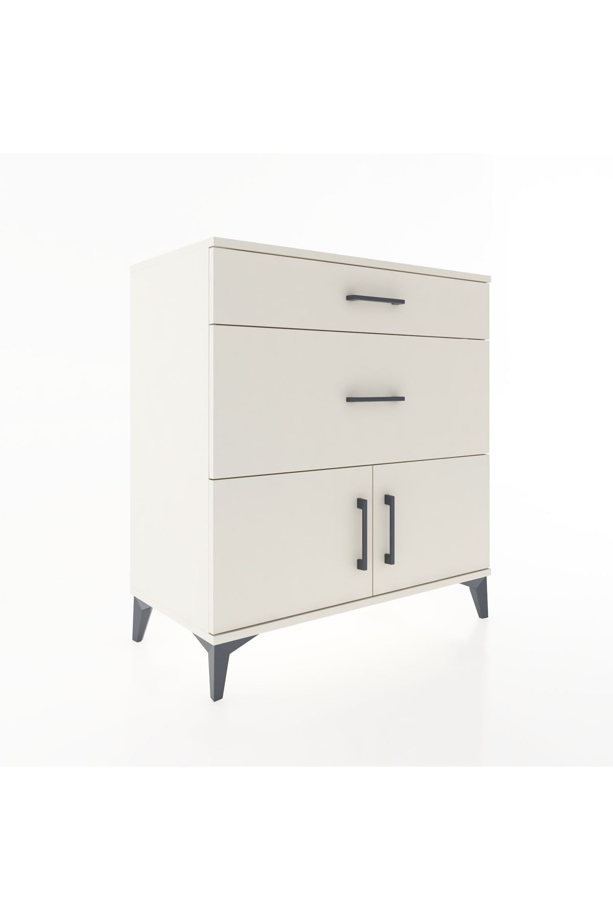 Hyperion Şifonyer Tek Raflı 2 Çekmeceli 2 Kapaklı 88x44x96 Aytaşı-Aytaşı