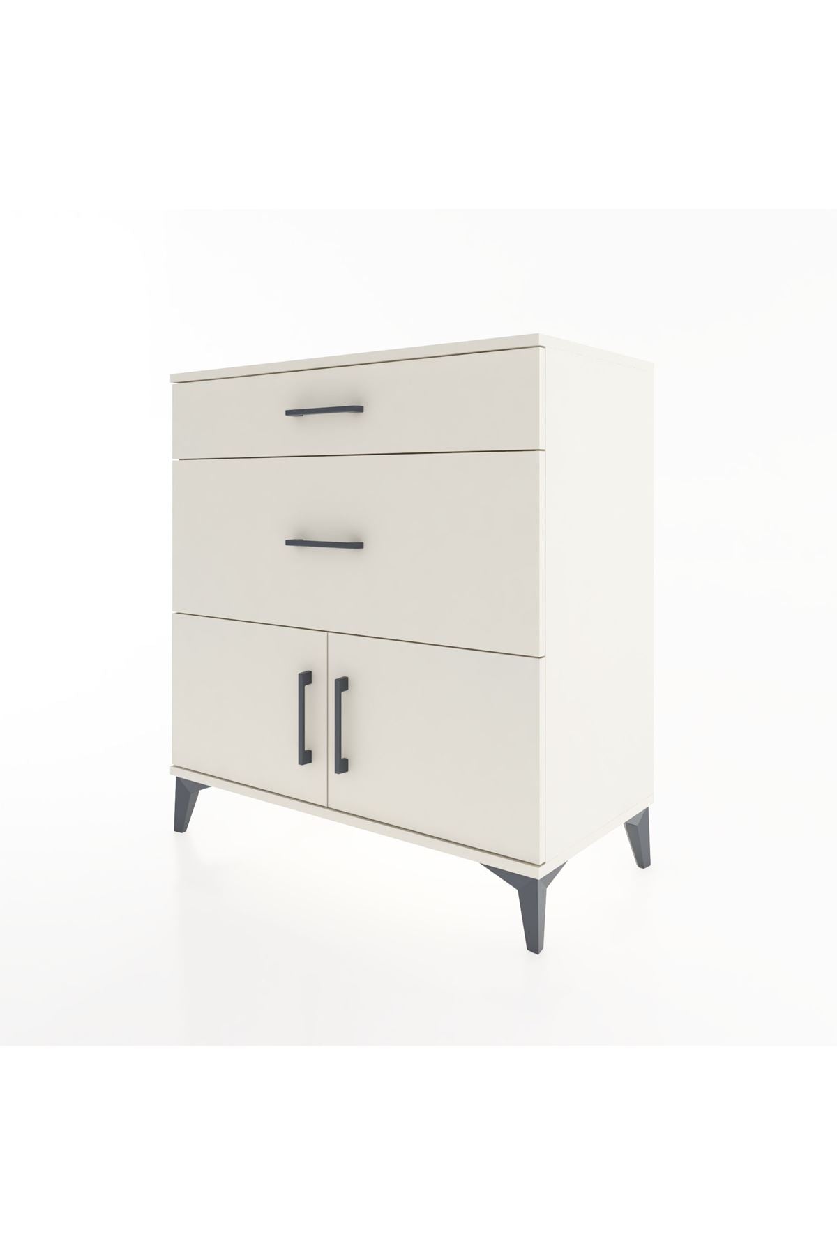 Hyperion Şifonyer Tek Raflı 2 Çekmeceli 2 Kapaklı 88x44x96 Aytaşı-Aytaşı