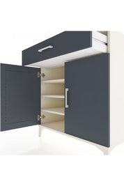 Hyperion Şifonyer 3 Raflı Tek Çekmeceli 2 Kapaklı 88x44x96 Aytaşı-Antrasit