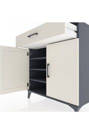 Hyperion Şifonyer 3 Raflı Tek Çekmeceli 2 Kapaklı 88x44x96 Antrasit-Aytaşı