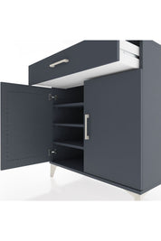 Hyperion Şifonyer 3 Raflı Tek Çekmeceli 2 Kapaklı 88x44x96 Antrasit-Antrasit