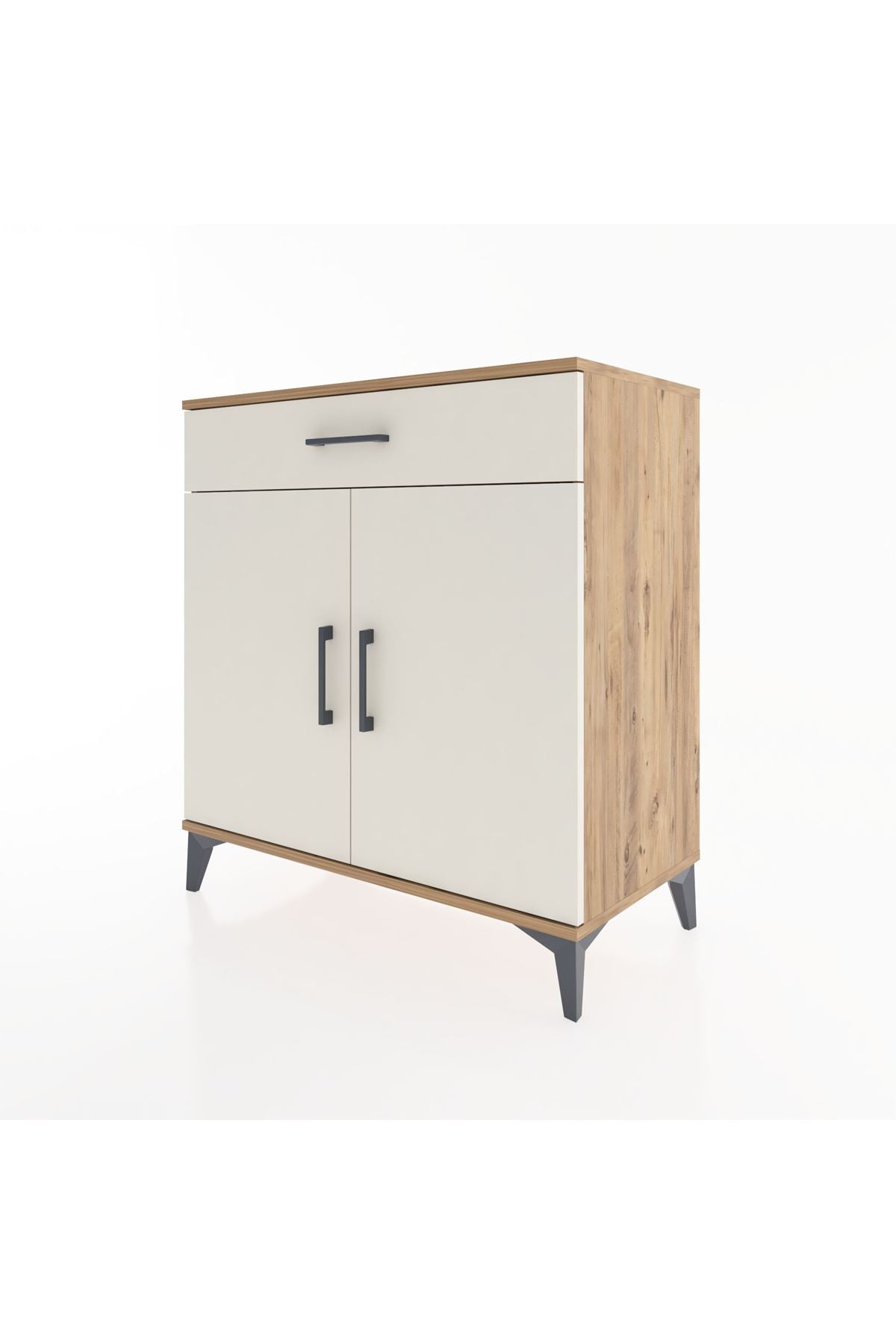 Hyperion Şifonyer 3 Raflı Tek Çekmeceli 2 Kapaklı 88x44x96 Çam-Aytaşı