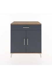 Hyperion Şifonyer 3 Raflı Tek Çekmeceli 2 Kapaklı 88x44x96 Çam-Antrasit