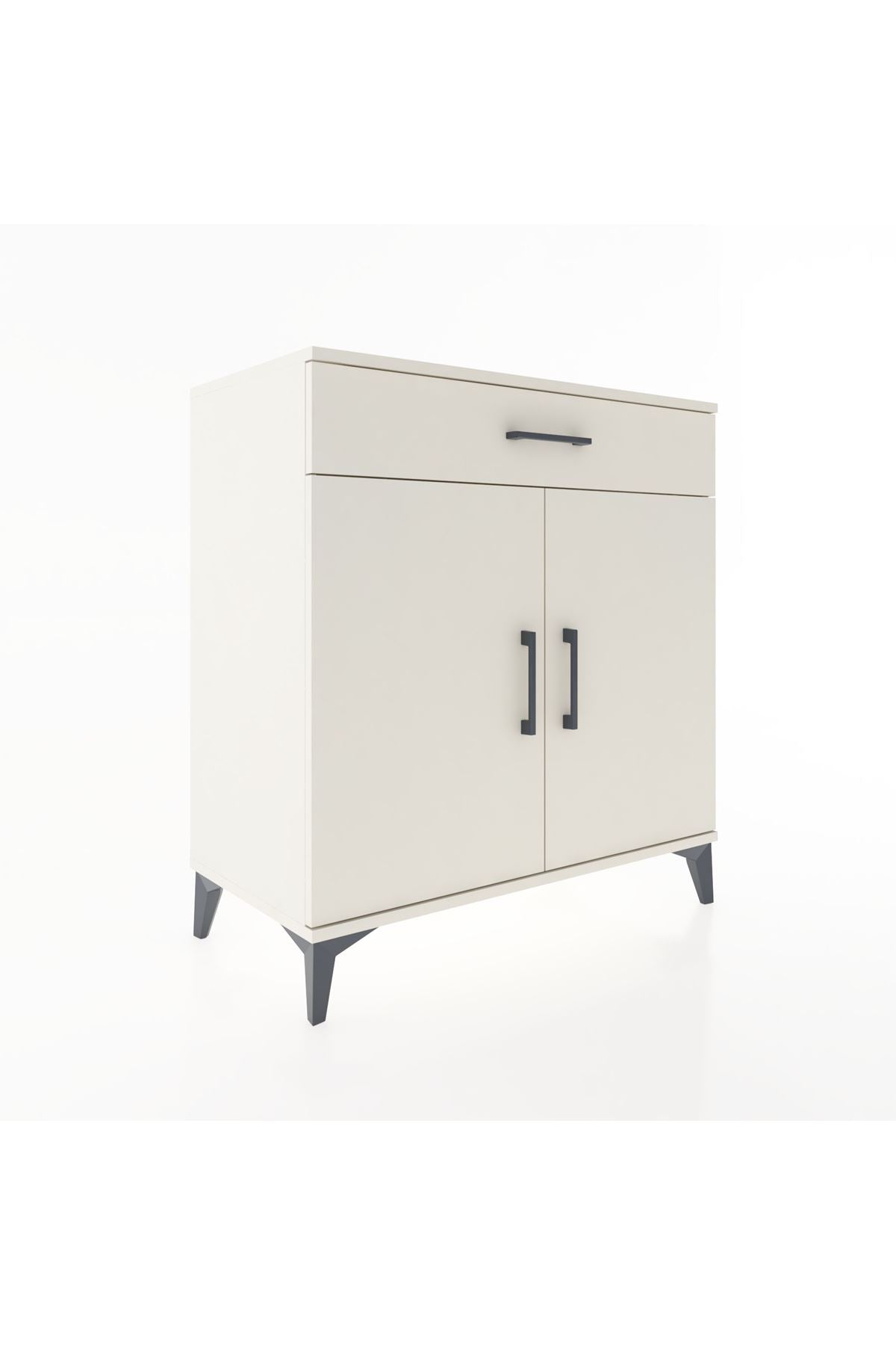 Hyperion Şifonyer 2 Raflı Tek Çekmeceli 2 Kapaklı 88x44x96 Aytaşı-Aytaşı