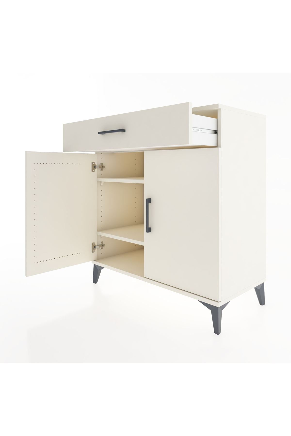 Hyperion Şifonyer 2 Raflı Tek Çekmeceli 2 Kapaklı 88x44x96 Aytaşı-Aytaşı