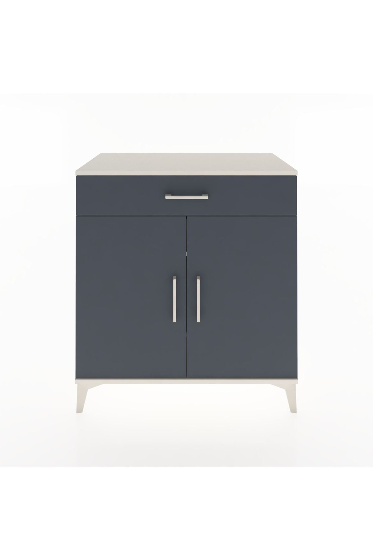 Hyperion Şifonyer 2 Raflı Tek Çekmeceli 2 Kapaklı 88x44x96 Aytaşı-Antrasit