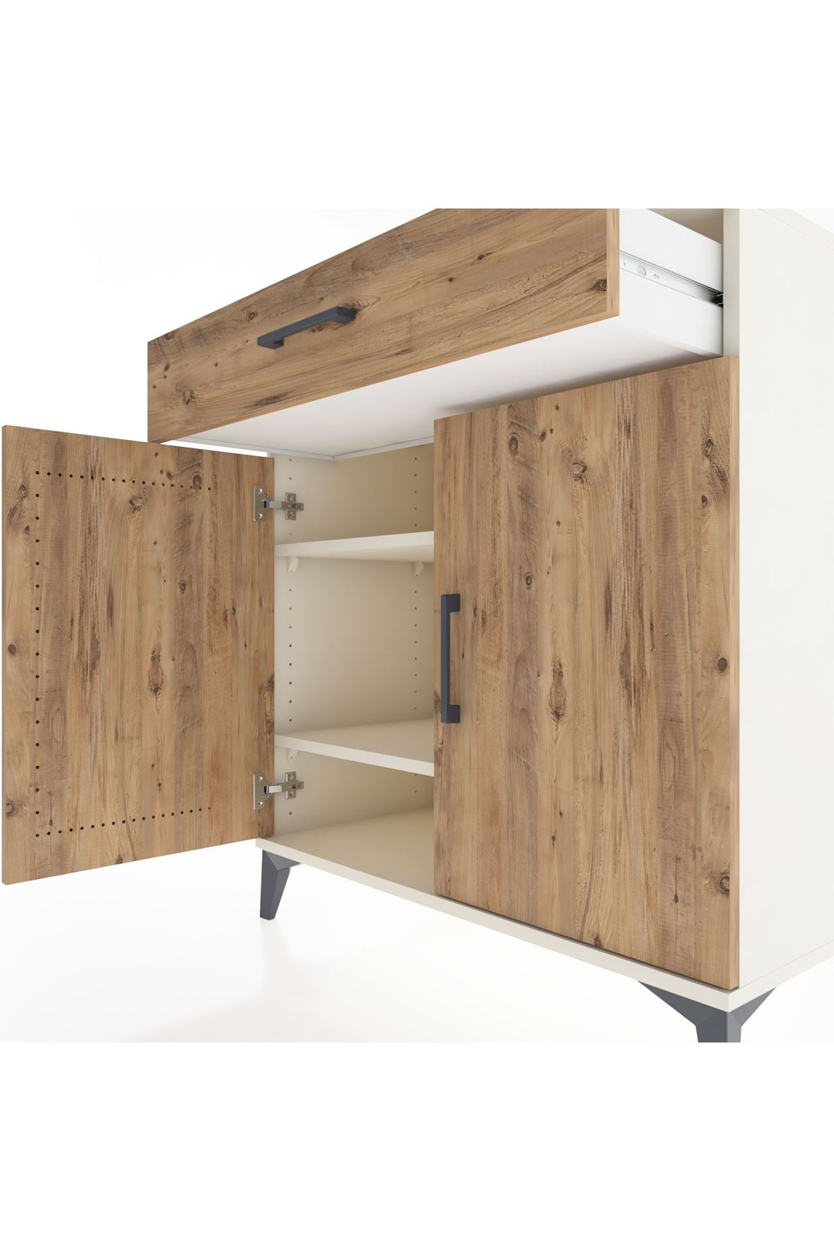 Hyperion Şifonyer 2 Raflı Tek Çekmeceli 2 Kapaklı 88x44x96 Aytaşı-Çam