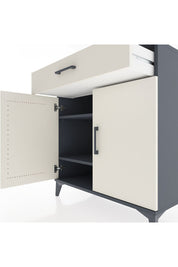 Hyperion Şifonyer 2 Raflı Tek Çekmeceli 2 Kapaklı 88x44x96 Antrasit-Aytaşı