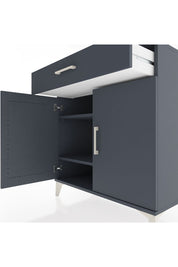 Hyperion Şifonyer 2 Raflı Tek Çekmeceli 2 Kapaklı 88x44x96 Antrasit-Antrasit