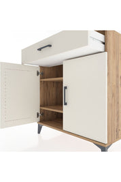 Hyperion Şifonyer 2 Raflı Tek Çekmeceli 2 Kapaklı 88x44x96 Çam-Aytaşı