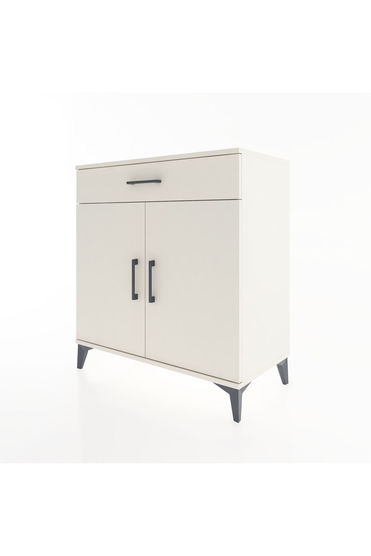 Hyperion Şifonyer Tek Raflı Tek Çekmeceli 2 Kapaklı 88x44x96 Aytaşı-Aytaşı