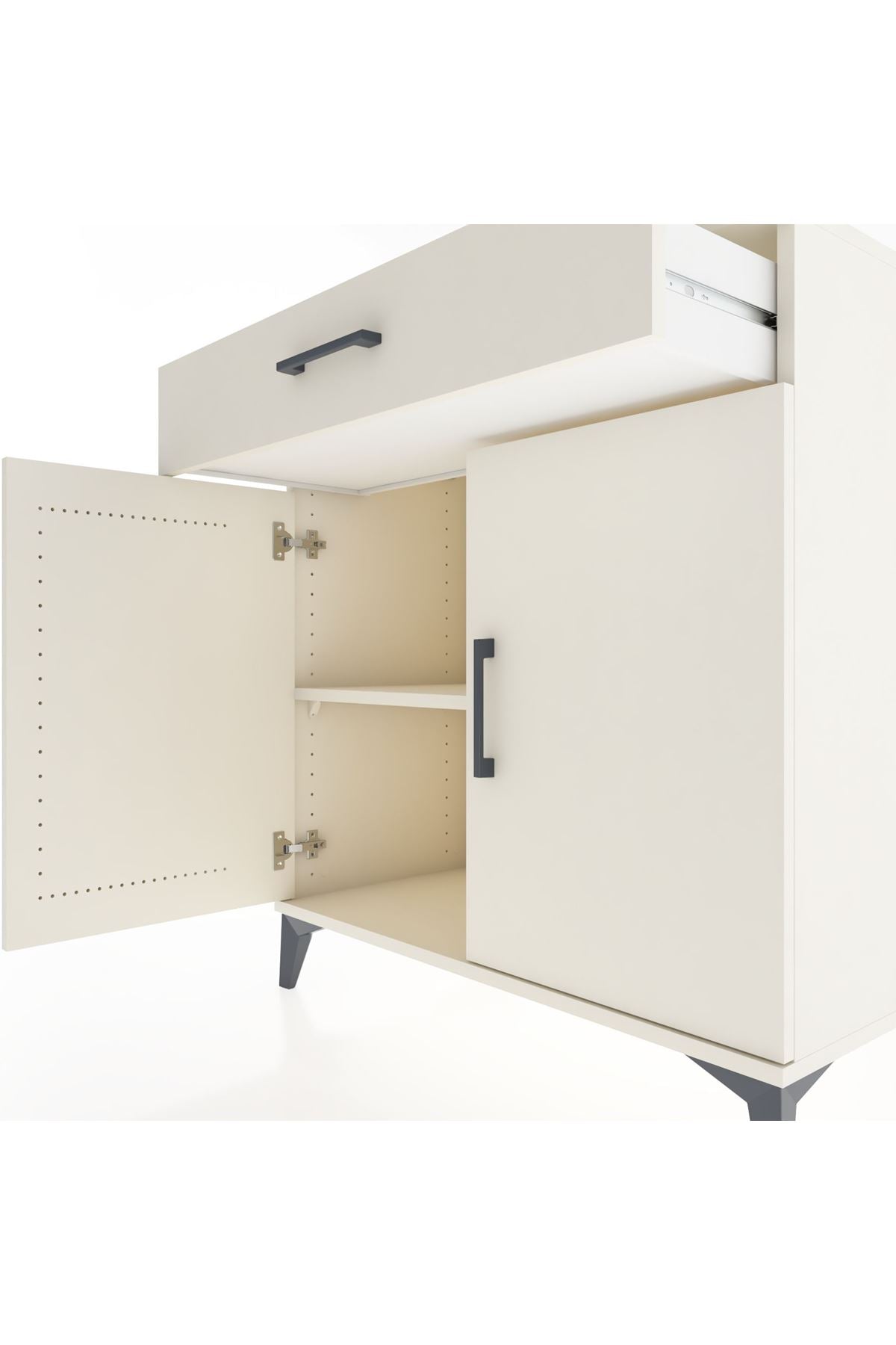 Hyperion Şifonyer Tek Raflı Tek Çekmeceli 2 Kapaklı 88x44x96 Aytaşı-Aytaşı