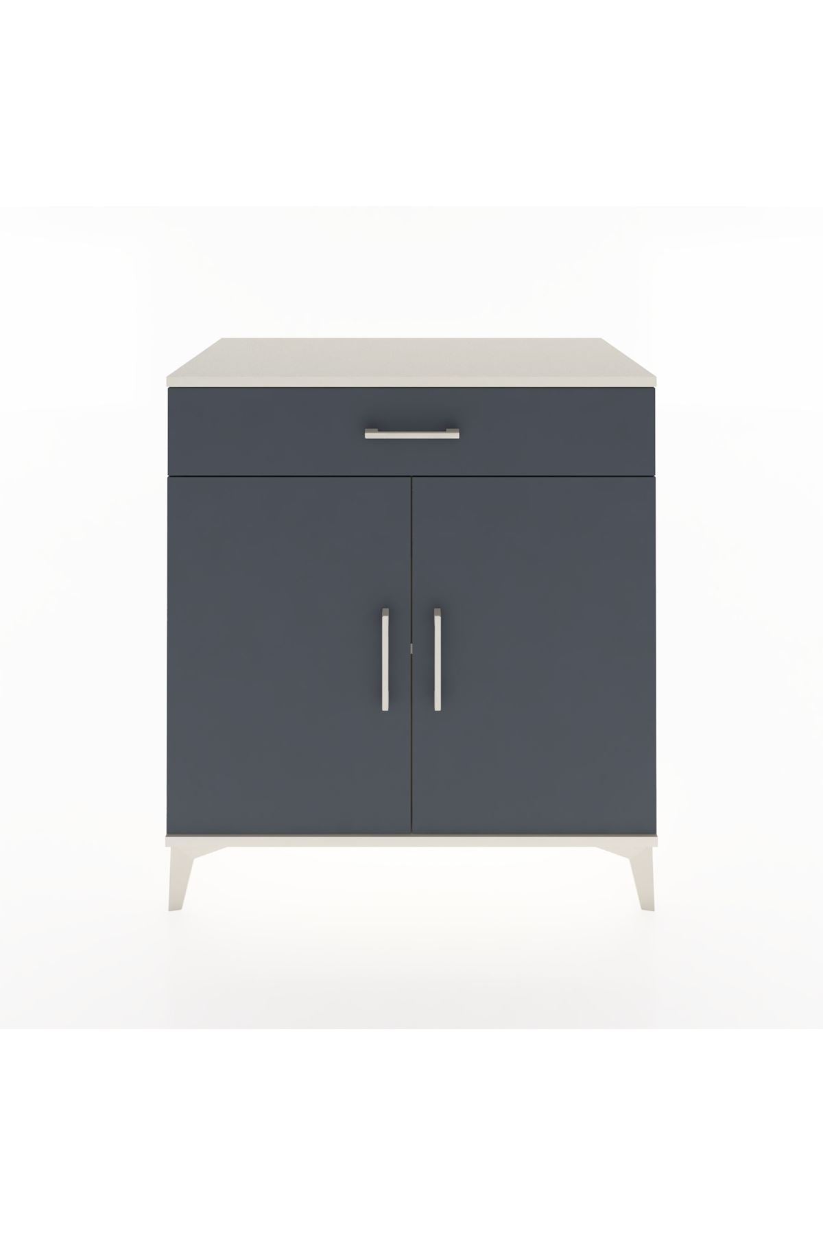 Hyperion Şifonyer Tek Raflı Tek Çekmeceli 2 Kapaklı 88x44x96 Aytaşı-Antrasit