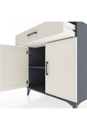 Hyperion Şifonyer Tek Raflı Tek Çekmeceli 2 Kapaklı 88x44x96 Antrasit-Aytaşı