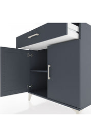 Hyperion Şifonyer Tek Raflı Tek Çekmeceli 2 Kapaklı 88x44x96 Antrasit-Antrasit