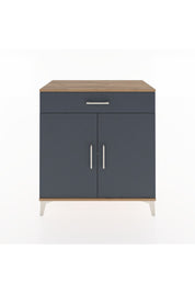 Hyperion Şifonyer Tek Raflı Tek Çekmeceli 2 Kapaklı 88x44x96 Çam-Antrasit