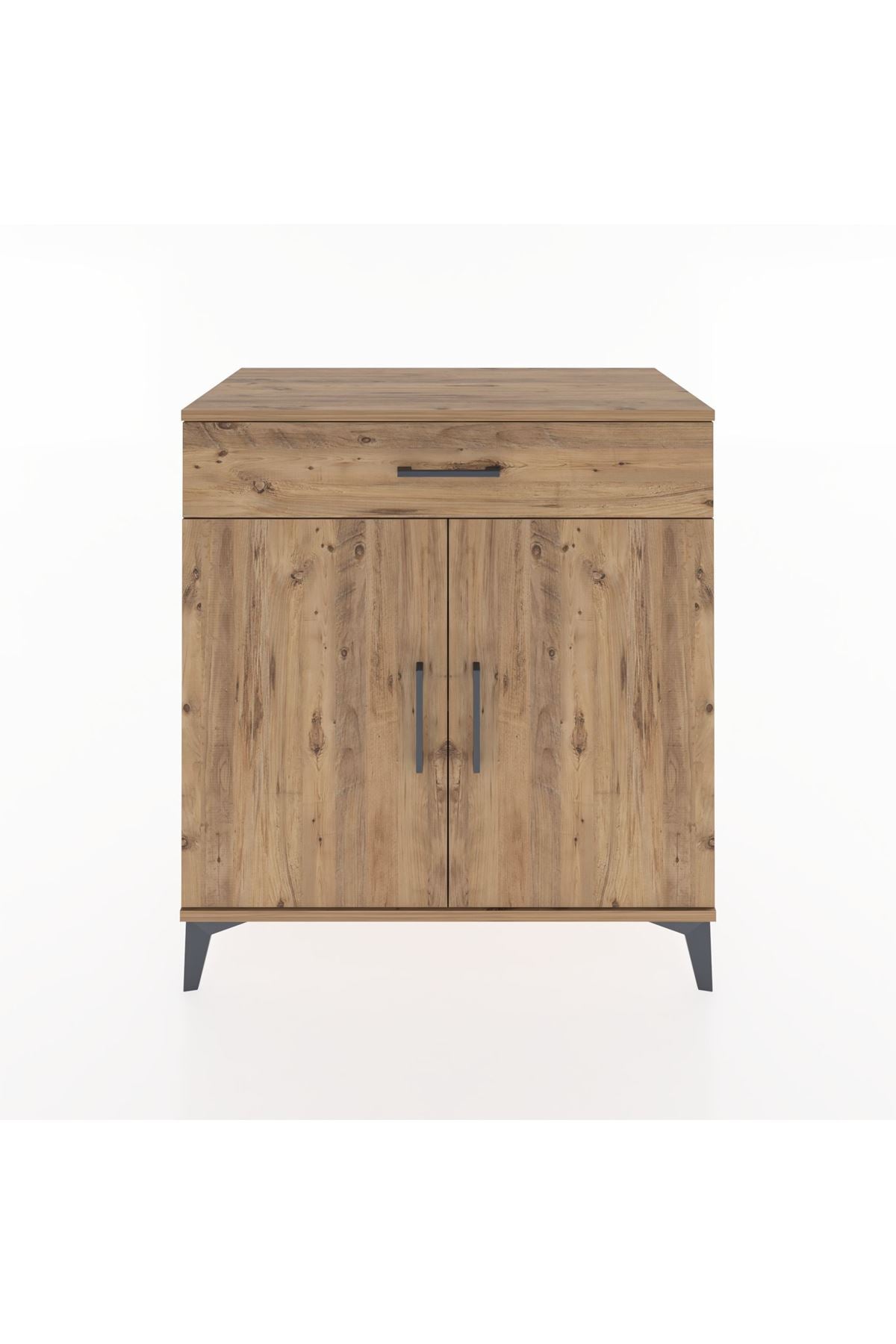 Hyperion Şifonyer Tek Raflı Tek Çekmeceli 2 Kapaklı 88x44x96 Çam-Çam