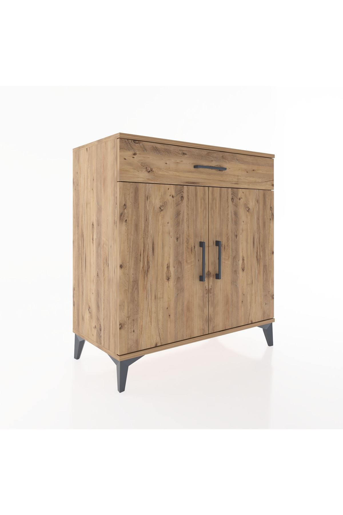 Hyperion Şifonyer Tek Raflı Tek Çekmeceli 2 Kapaklı 88x44x96 Çam-Çam