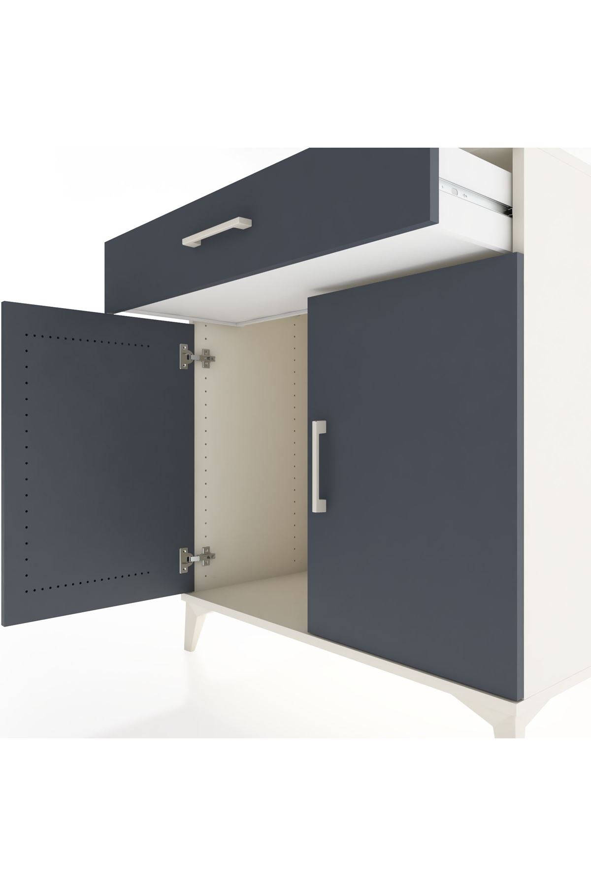 Hyperion Şifonyer Tek Çekmeceli 2 Kapaklı 88x44x96 Aytaşı-Antrasit