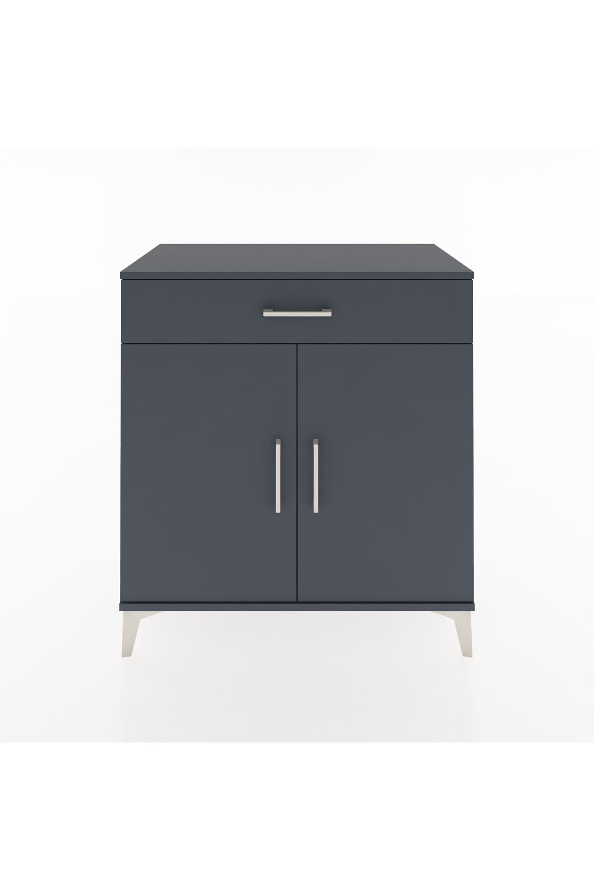 Hyperion Şifonyer Tek Çekmeceli 2 Kapaklı 88x44x96 Antrasit-Antrasit